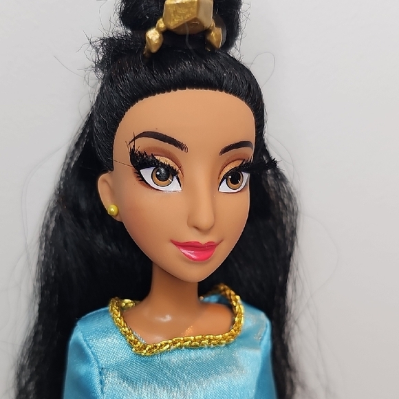 Disney Princess Doll in Blue and Gold Attire - Picture 2 of 6